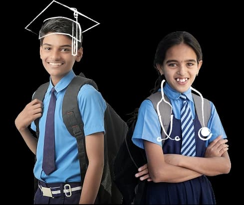 Boy and girl students